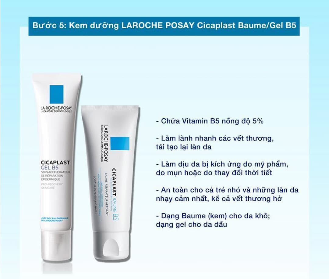 Kem dưỡng ẩm và làm dịu kích ứng B5 La Roche-Posay